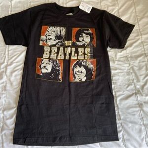 THE BEATLES Graphic Print T-Shirt, Apple Corps Ltd, 2020, Black, Men's Size S